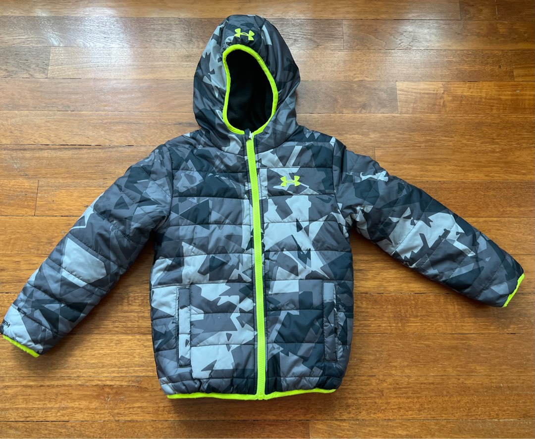 Under Armour Reversible Puff Fleece Hooded Winter Jacket Ages
