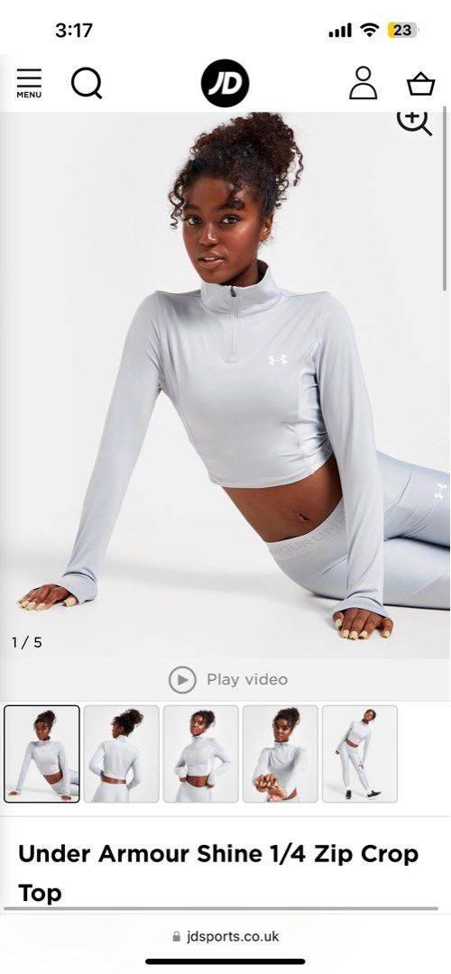 Under armour long sleeve crop top cheap