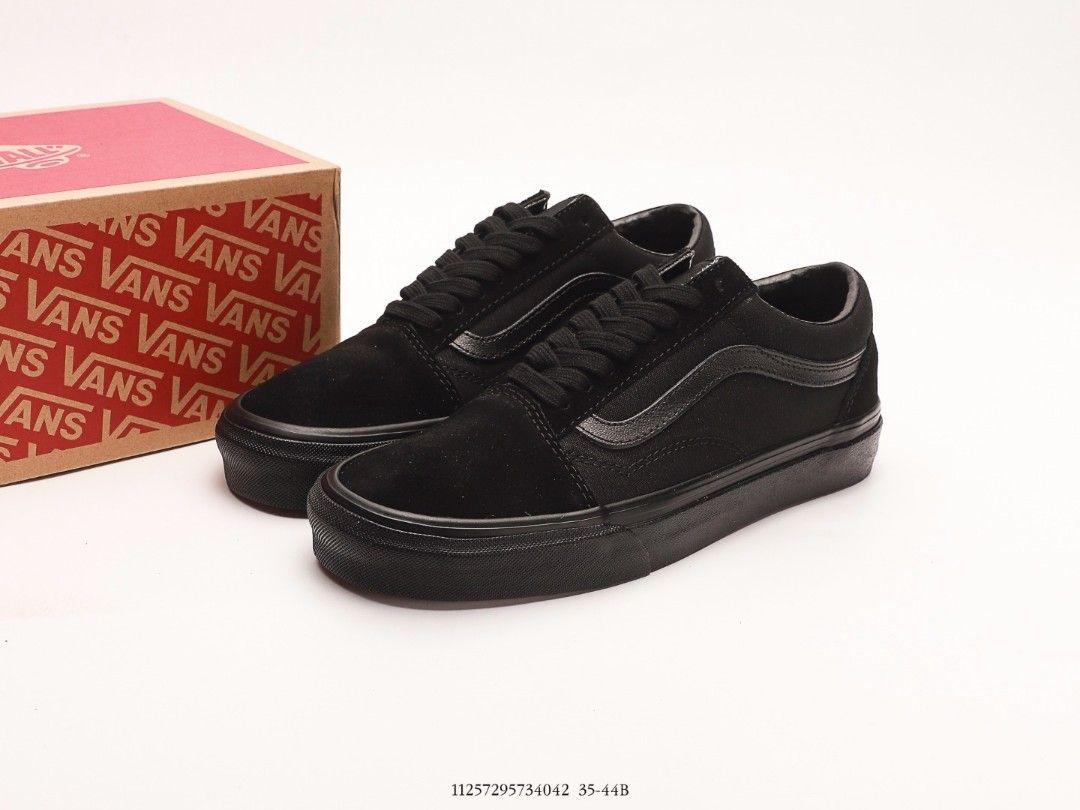 All black discount low vans