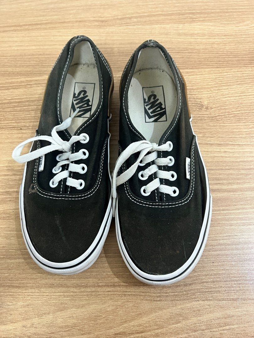Black rubber shoes vans discount