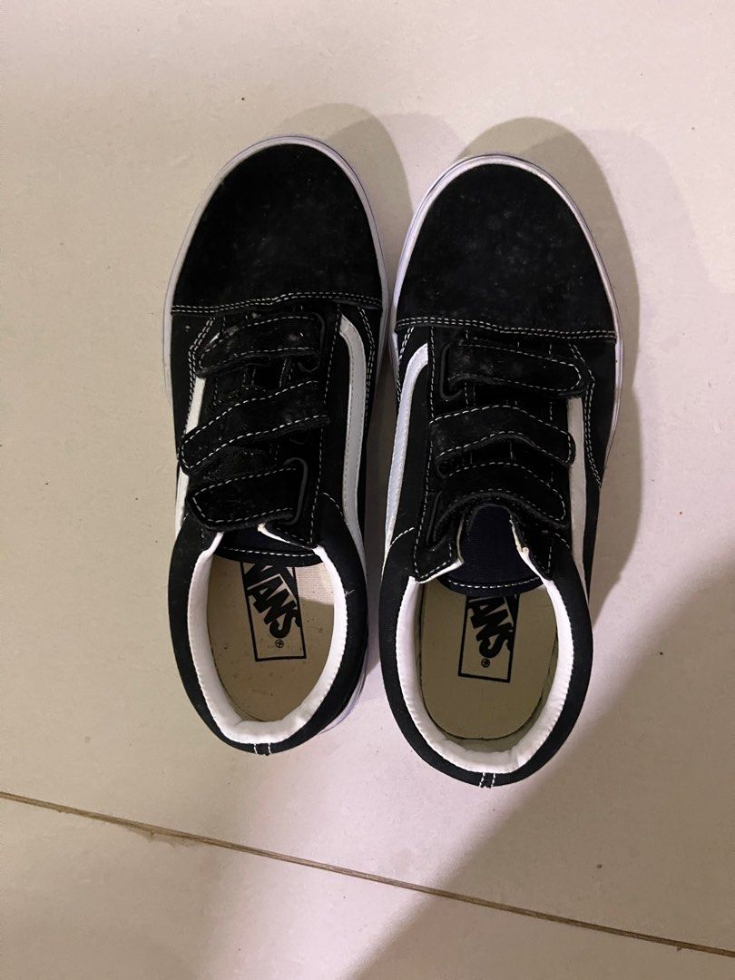 Vans Velcro black and white shoe Women s Fashion Footwear