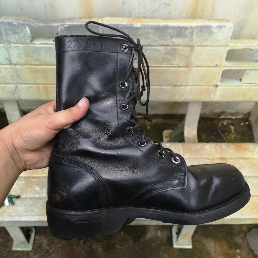 Vintage Korean Army Combat Boots on Carousell