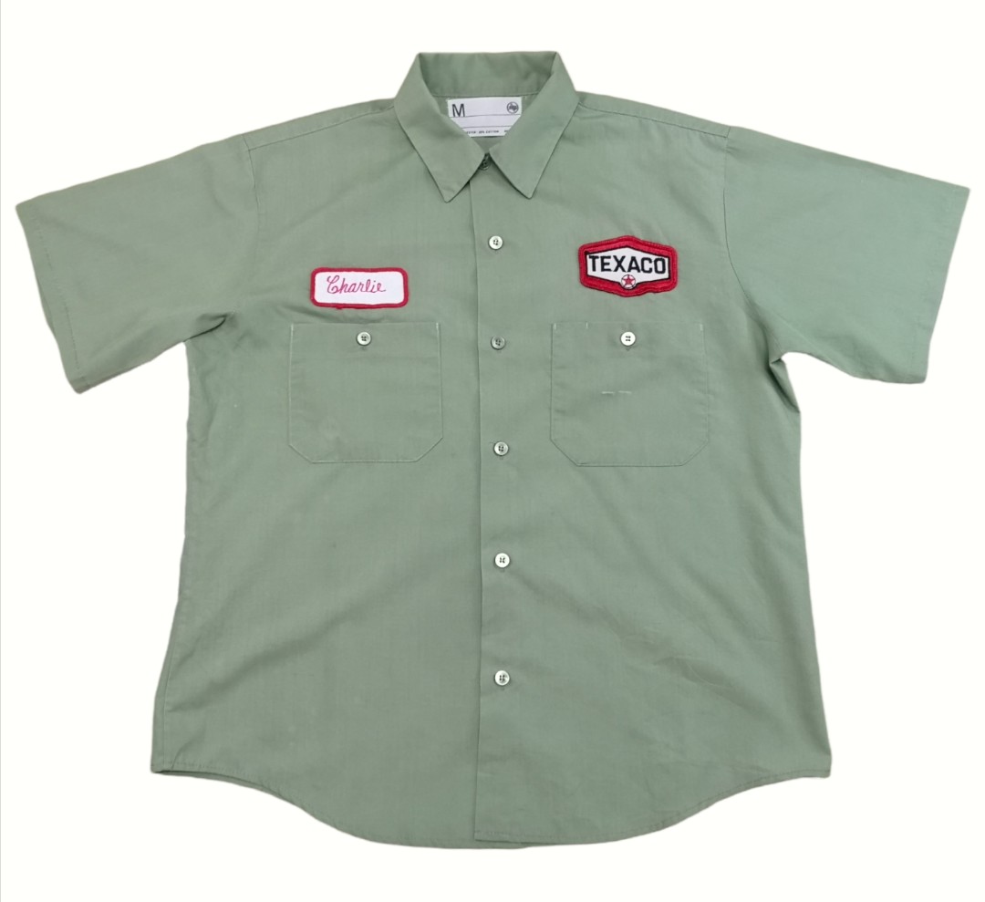 Vintage TEXACO Gasoline patches work shirt, Men's Fashion, Tops & Sets ...