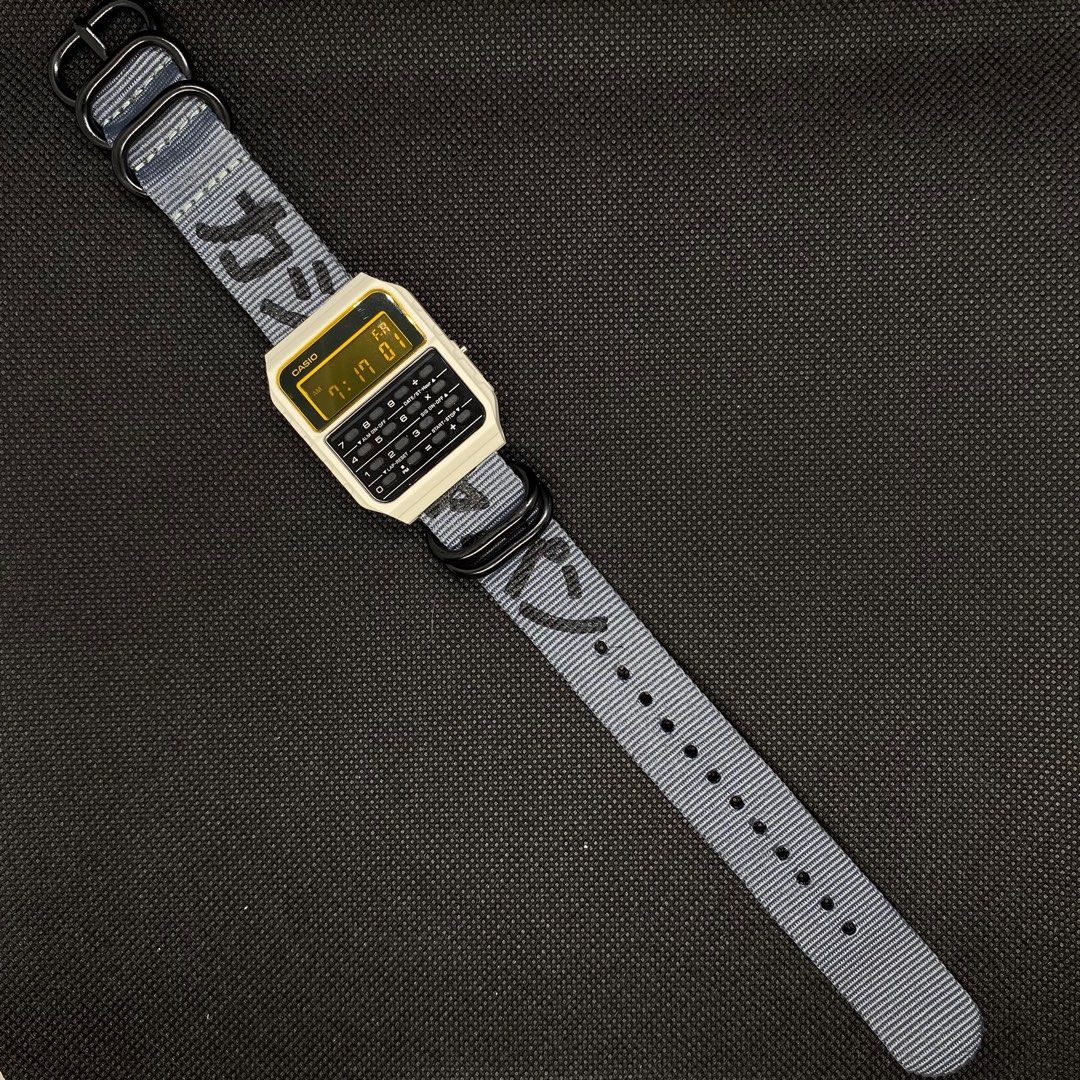 Casio calculator watch nato online strap