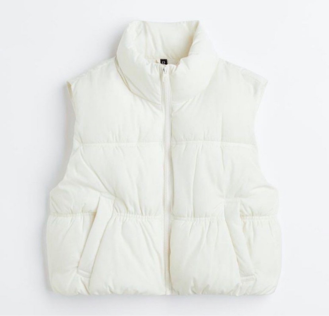 White cheap puff vest
