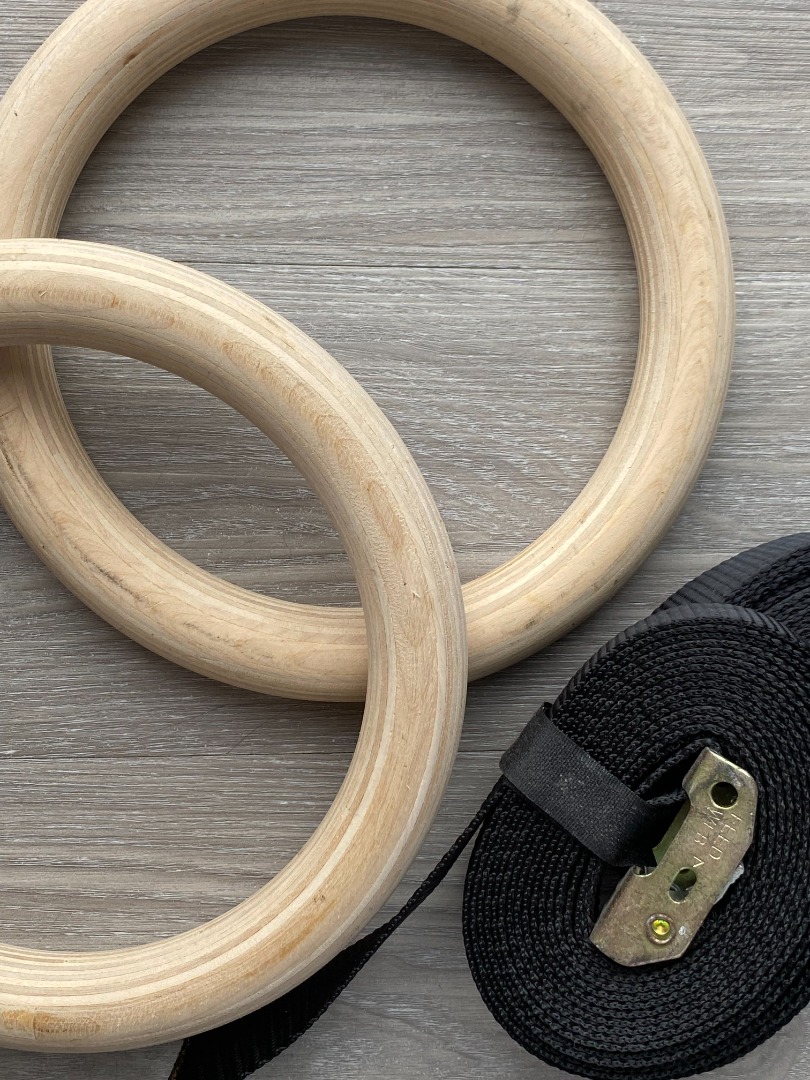 Wooden Gymnastic Fitness Rings on Carousell