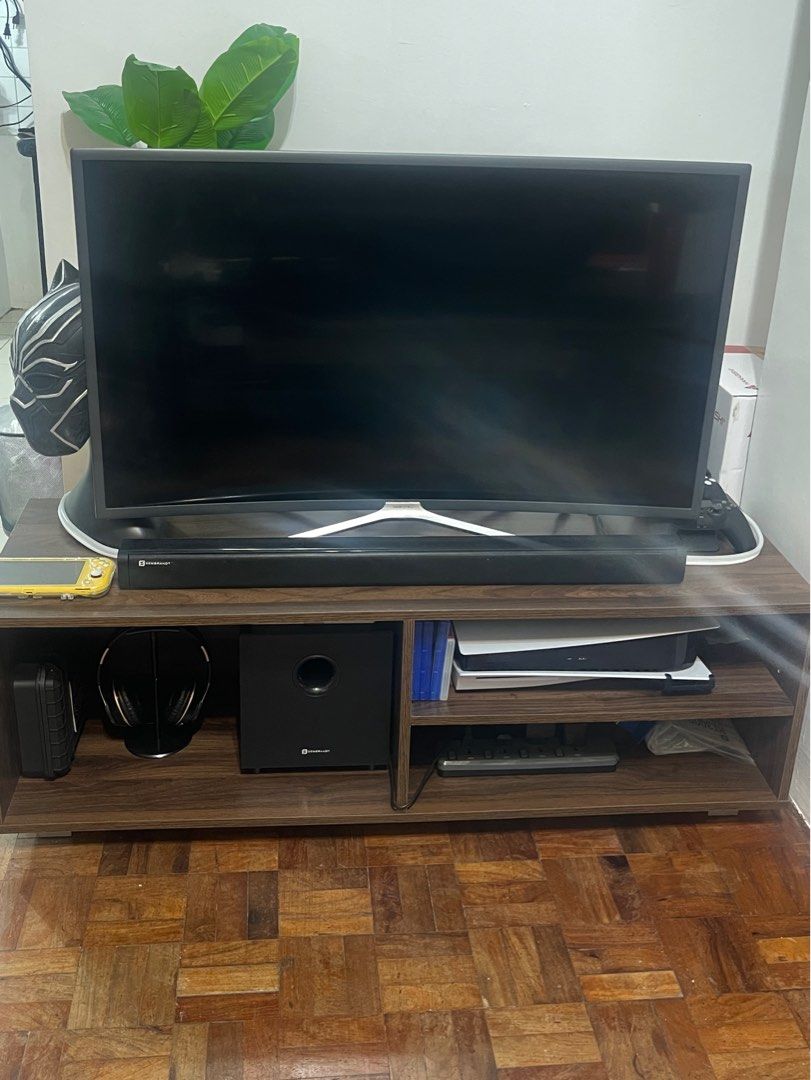 Wooden TV rack only on Carousell