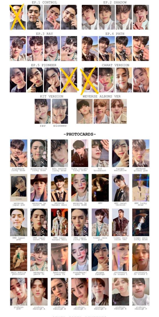WTB SEVENTEEN seventeen SCOUPS YOUR CHOICE ATTACA FACE THE SUN