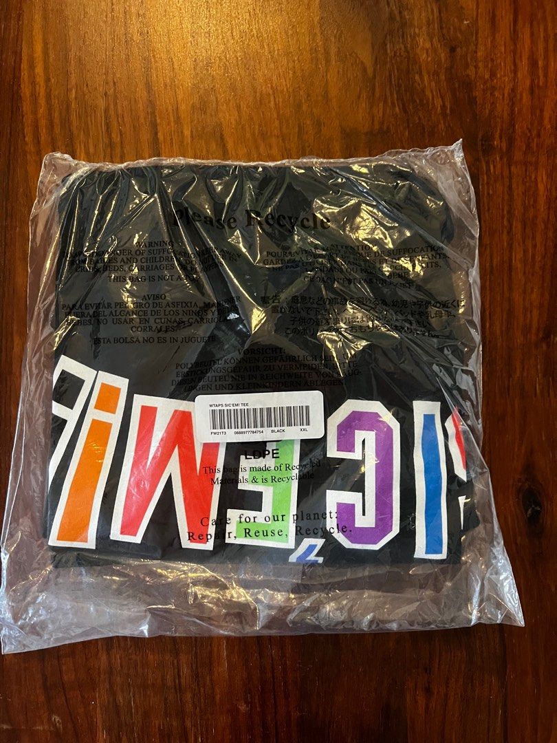 XXL] Supreme Wtaps Sic'em Tee Black, Men's Fashion, Tops & Sets