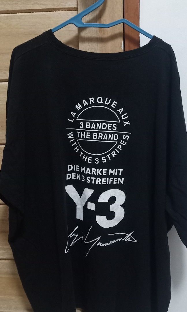 Y-3 Yohji Yamamoto X Adidas Black Oversized Shirt Staff Tee