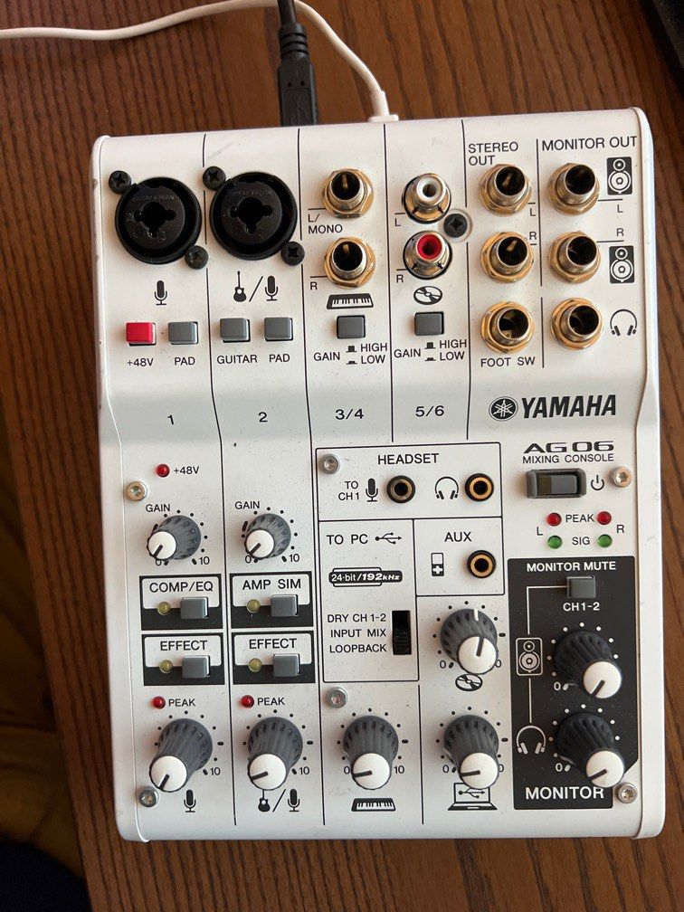 Yamaha AG06 Mixing console, Hobbies & Toys, Music & Media, Music