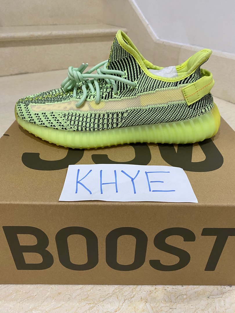 Lime yeezys discount