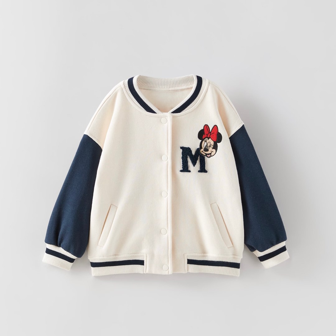 Zara Baby Girl Minnie Mouse Disney Bomber Jacket 34 YO, Babies