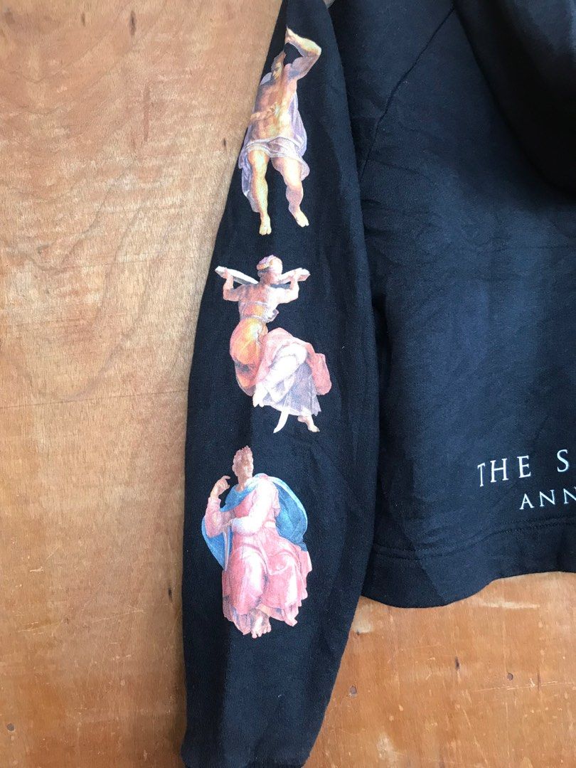 Zara crop hoodie sistine chapel Men s Fashion Tops Sets