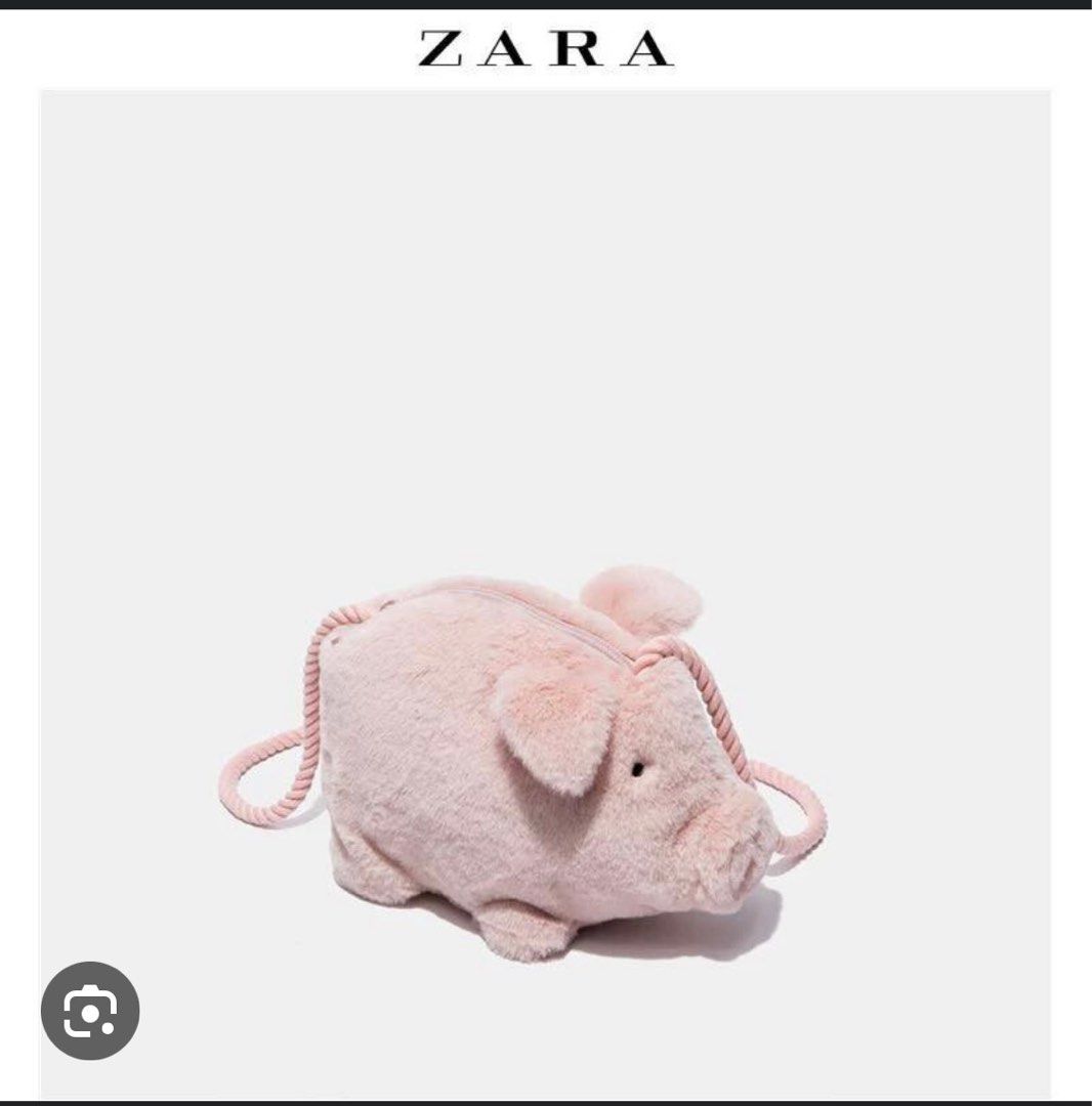 Zara pig fluffy bag