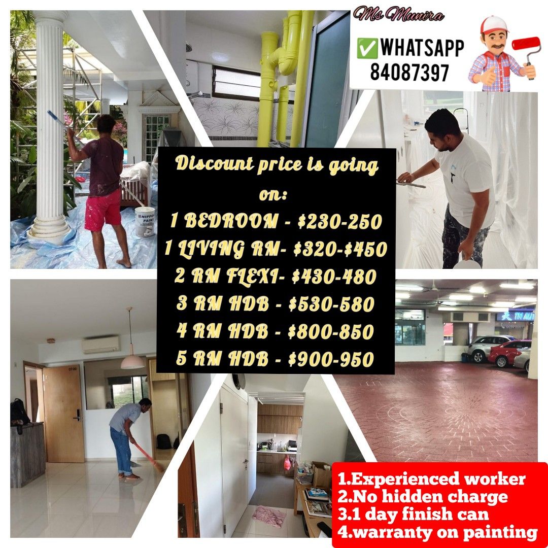 22 discount on HDB painting//The Cheapest painter and painting