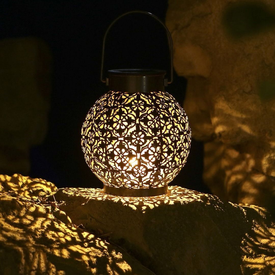 2696] Solar Lantern Light Outdoor Garden Lawn Waterproof Lamp Decor R7P9,  Furniture  Home Living, Lighting  Fans, Lighting on Carousell