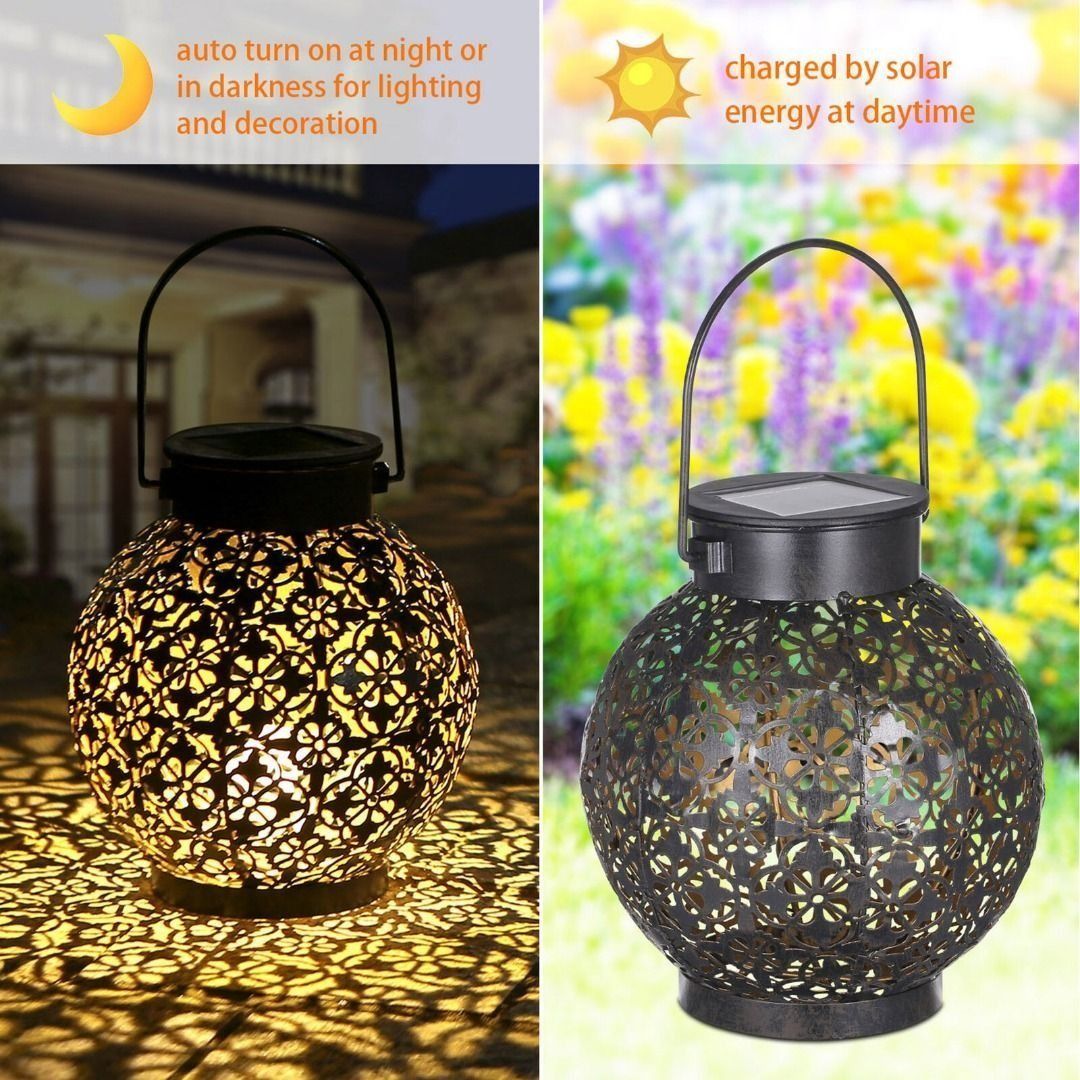 2696] Solar Lantern Light Outdoor Garden Lawn Waterproof Lamp Decor R7P9,  Furniture  Home Living, Lighting  Fans, Lighting on Carousell