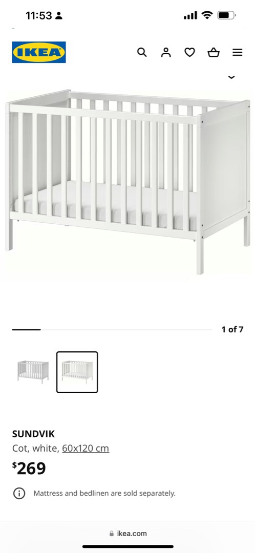 2 Ikea cots great condition, Babies & Kids, Baby Nursery & Kids