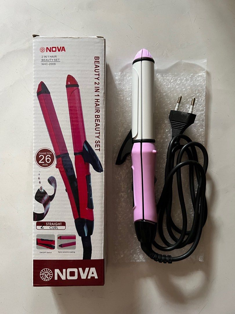 2 in 1 Hair Curler and Straightening