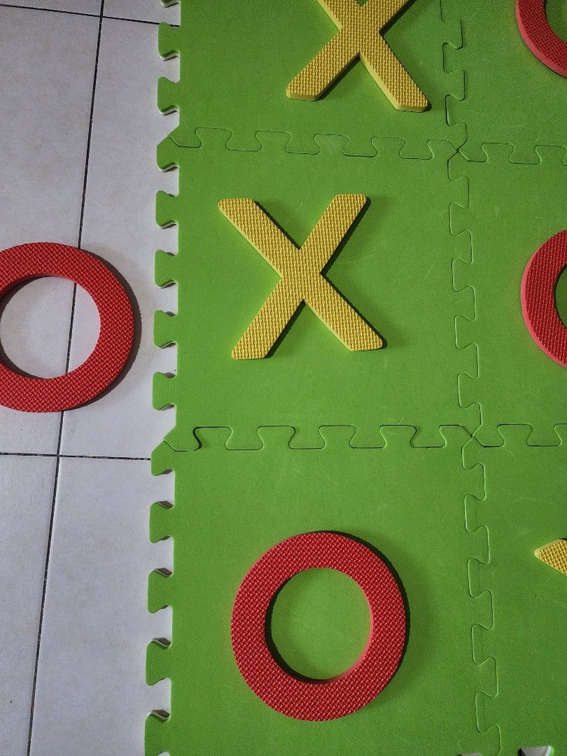 2 in 1 snake and ladder and tit tac toe floor mat game , toy, Hobbies