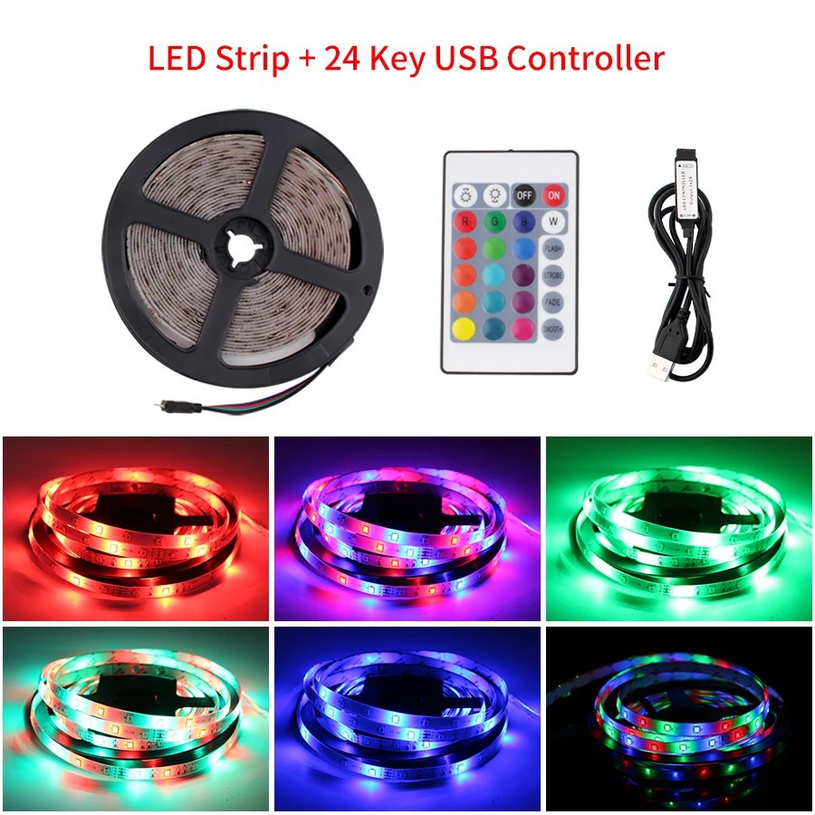 5050 Usb Mood Light Rgb Multi Color Led Strip Light Tv Backlight Tv Desktop Pc Backlight 