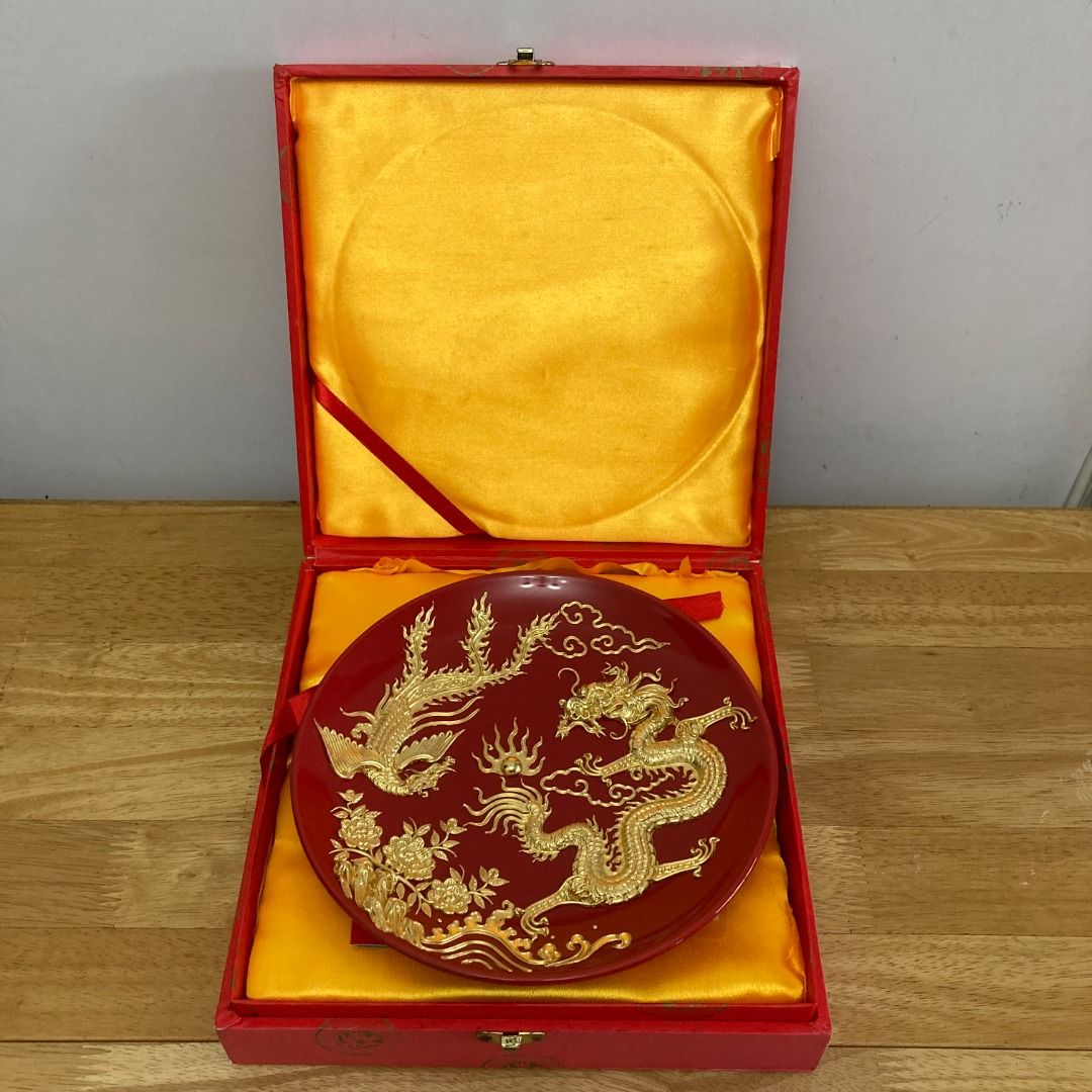 蔡氏漆線彫 中国語工芸品 金 龍 【公式通販】