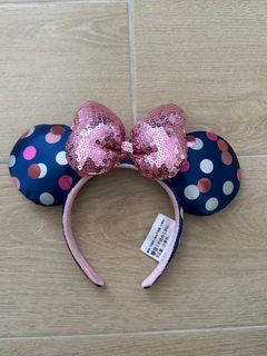 迪士尼 Disney Disneyland Minnie 米妮 頭箍髮箍 頭飾 波點 蝴蝶結64236505727746110