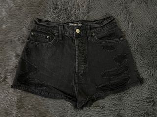Abercrombie & Fitch Black Denim Shorts