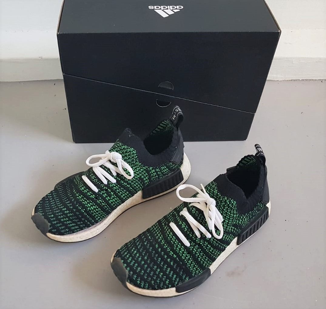 Originals nmd r1 stlt primeknit green/black/white online