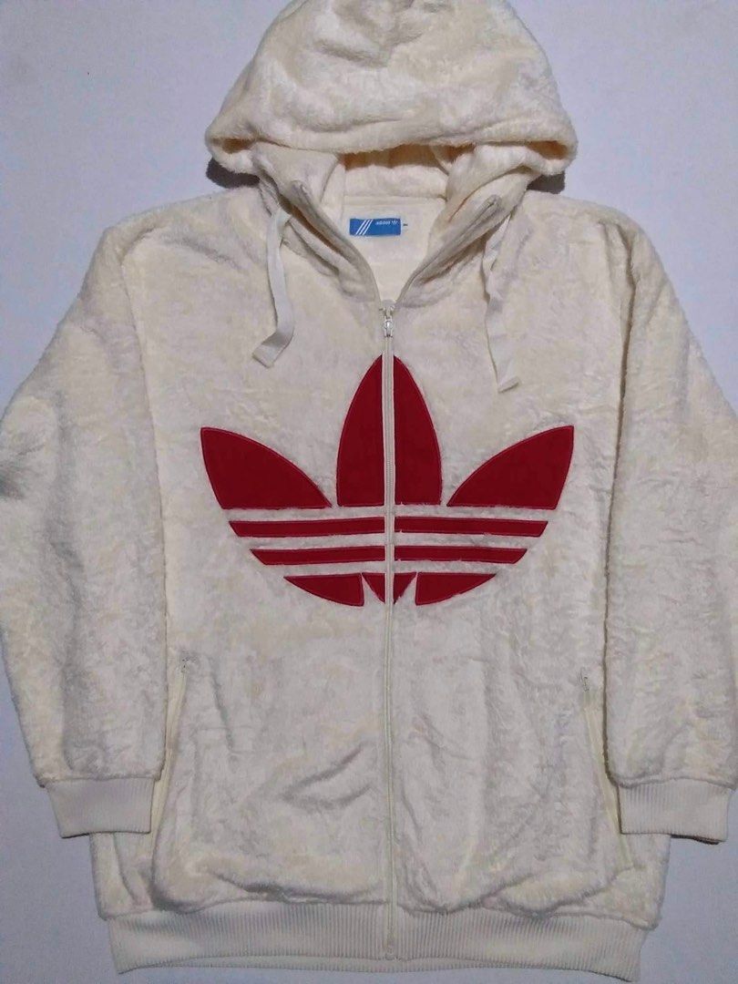 Adidas Trefoil Faux Fur Jacket Women s Fashion Coats Jackets