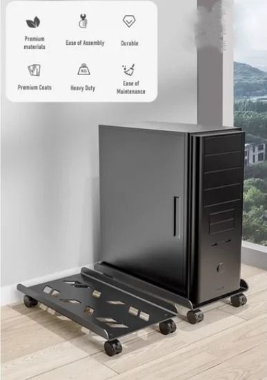 Adjustable CPU Roller Stand with Wheels for Computer PC Case, Computers ...