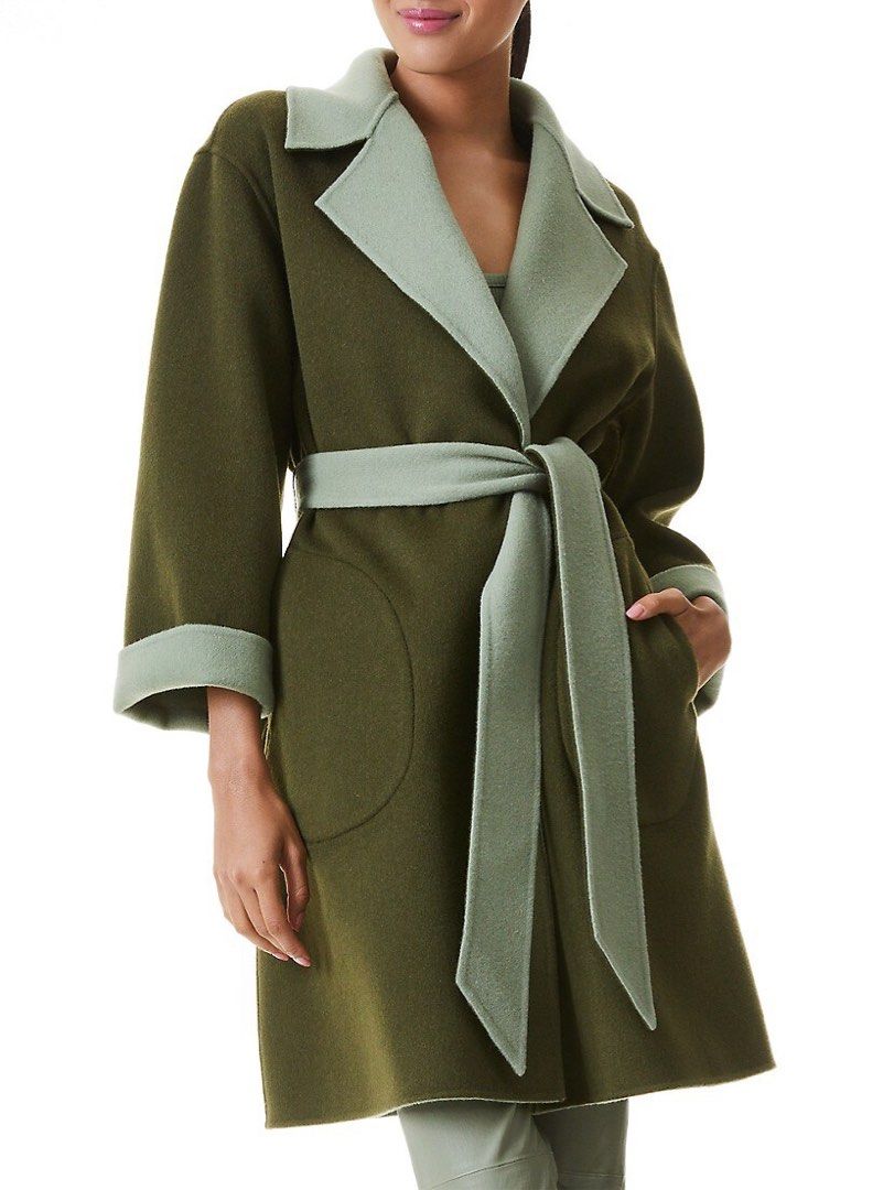 Alice Olivia Tomiko Reversible Wrap Coat Women s Fashion Coats
