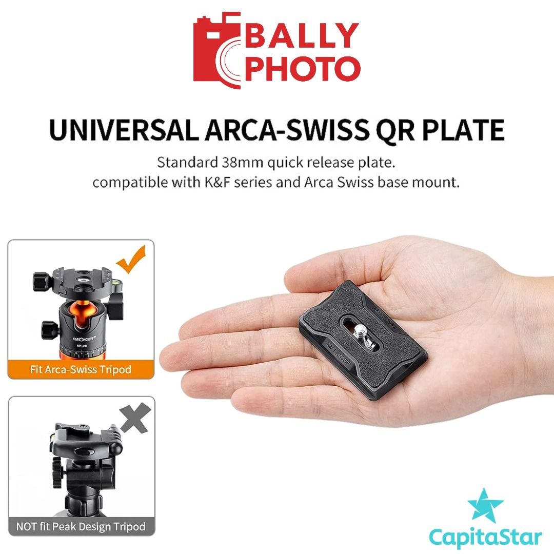 ARCA SWISS Camera Tripod Quick Release Mounting Plate, Photography