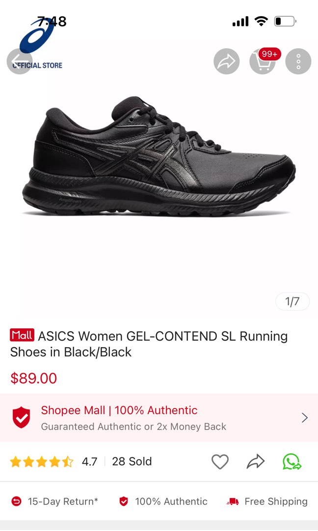 Asics womens gel contend store