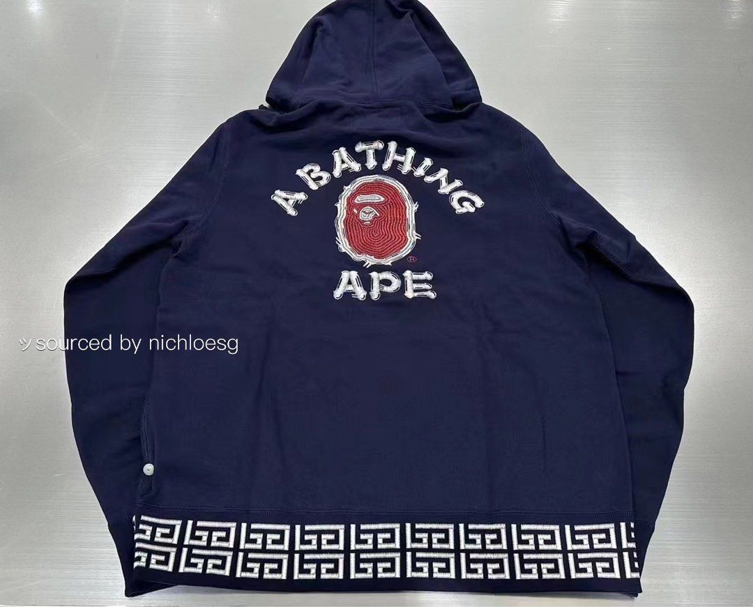 BAPE BRUSH COLLEGE PULLOVER HOODIE