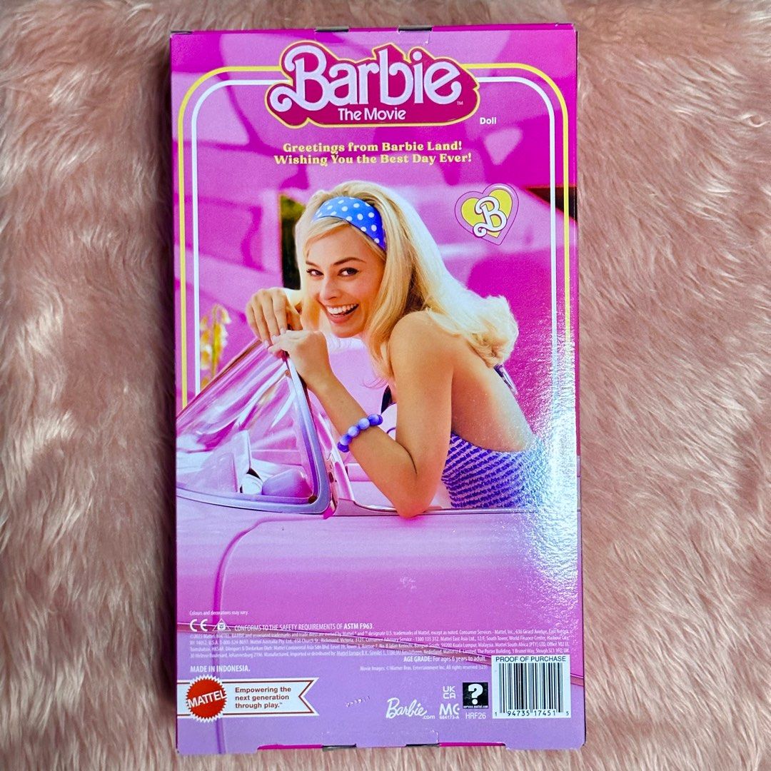 Barbie The Movie Collectible Doll, Margot Robbie as Barbie in Plaid  Matching Set