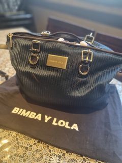 BIMBA & LOLA Dawn Blue Patent Leather Quilted Crossbody Shoulder Bag Chain  Strap