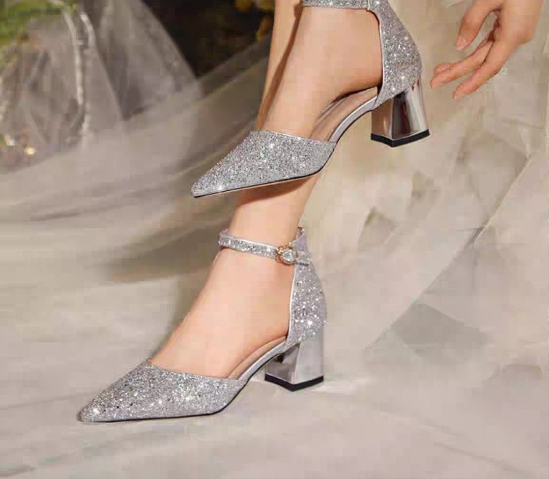 Brand New Ladies Silver Heels 20 only Women s Fashion Footwear Heels on Carousell