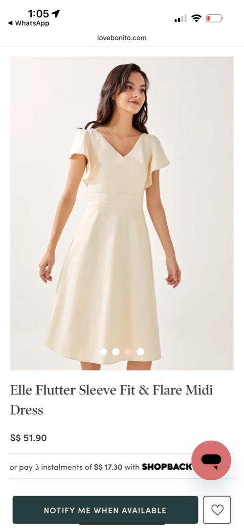 Elle fit and flare dress top
