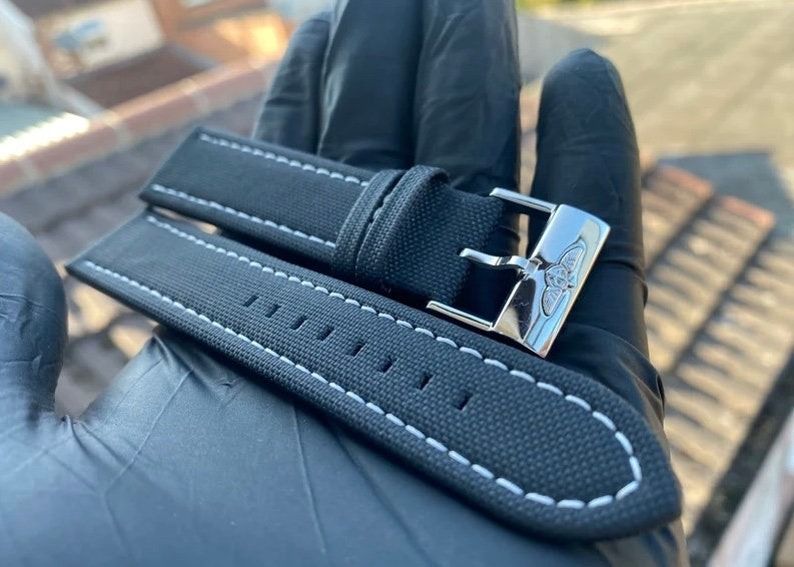 Breitling canvas strap black Luxury Watches on Carousell