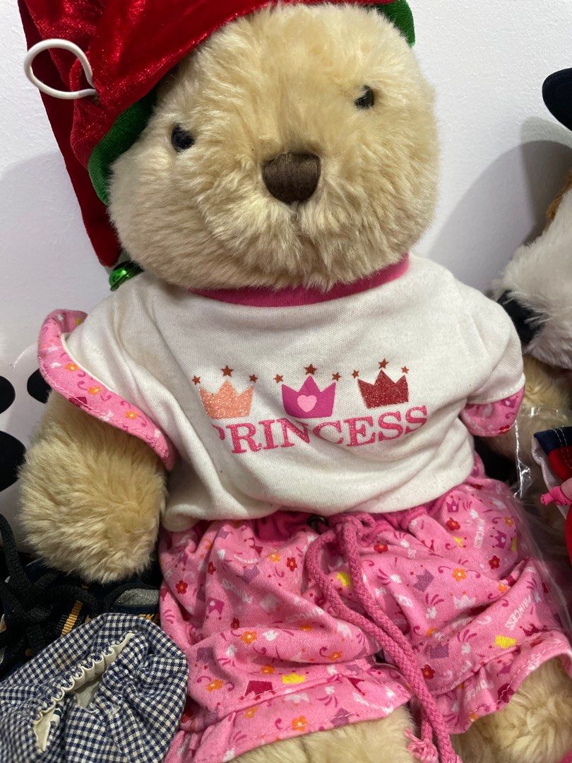 Build a bear stuffed doll with outfits & accessories set (Category: Plushies & Soft Toys) located in Laoac. Submitted by twicebutnice2x (Listing ID 1245028031, Image 2). Description: SET Comes with a lot of outfits and accessories 2 build a bear stuffed toys All in good condition Come of the shoes has cracks due to storage i will still include it The bear alone cost more than 2kyou get all the outfits including the shoes and accessories Set inclu