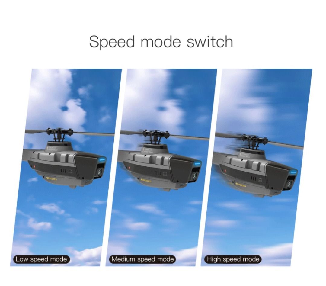 C128 Sentry 4 channel Flybarless RC Helicopter Black-Hornet with 1080P ...