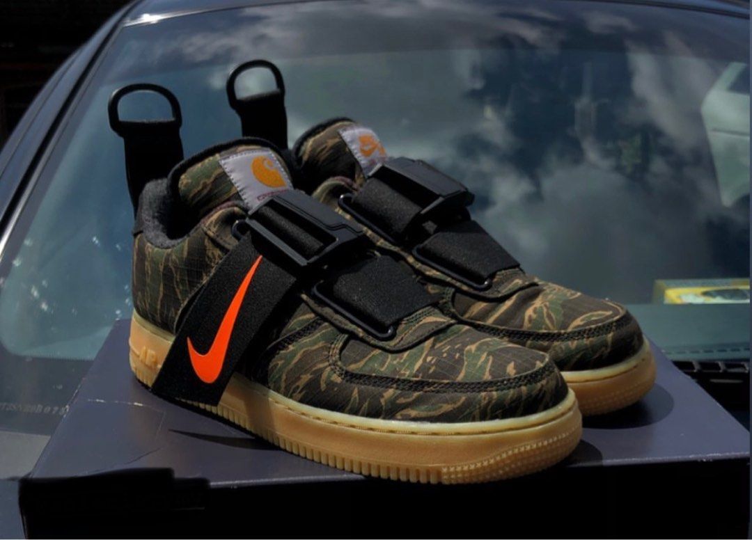 Carhartt Wip × Nike Air Force 1 Utility Low Premium 'Camo', Men'S Fashion,  Footwear, Sneakers On Carousell