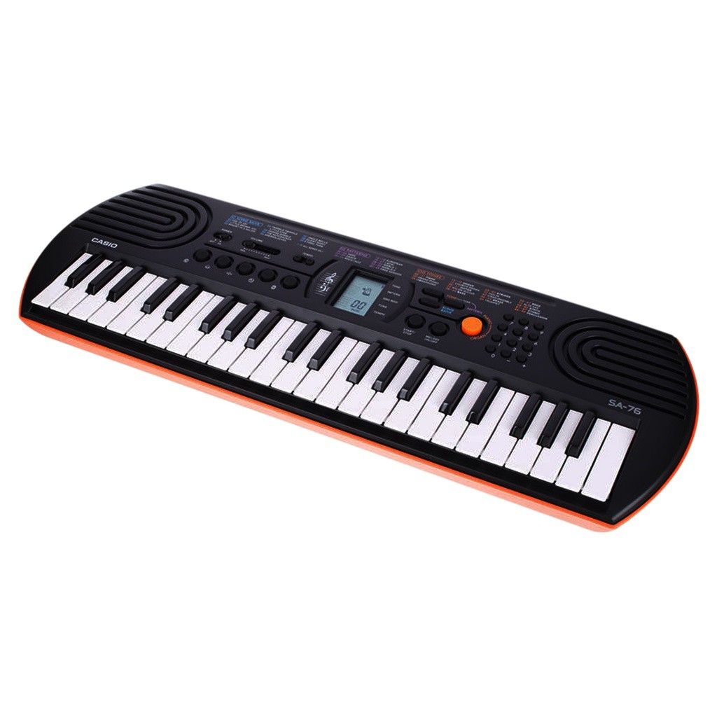 Casio Electronic Keyboard SA76, 44 Mini Keys with Adapter Included