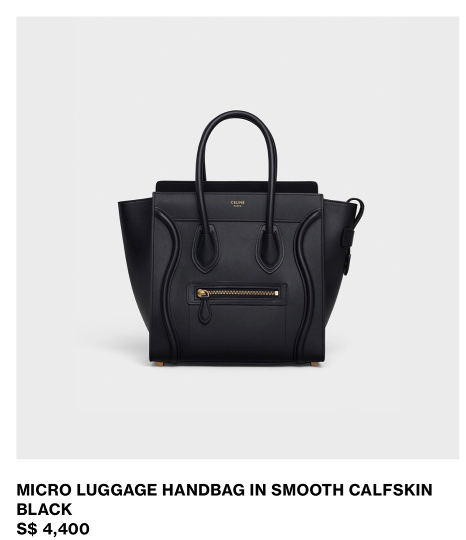 Micro luggage handbag best sale in smooth calfskin