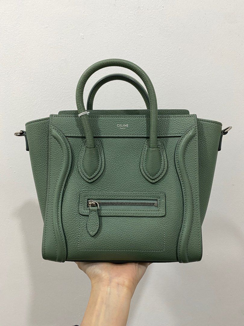 Celine nano luggage green hotsell