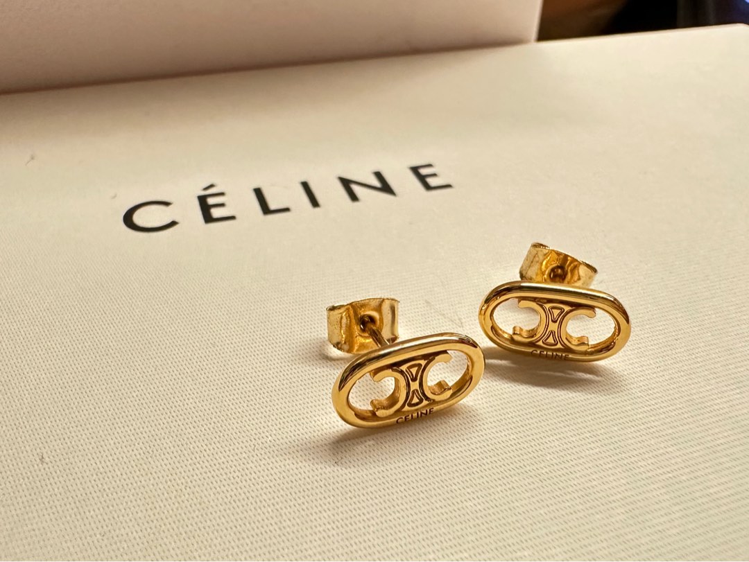 celine triomphe earrings