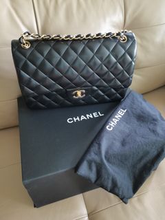 Chanel Blue Classic Jersey Jumbo Single Flap Bag Cotton ref.1035474 - Joli  Closet