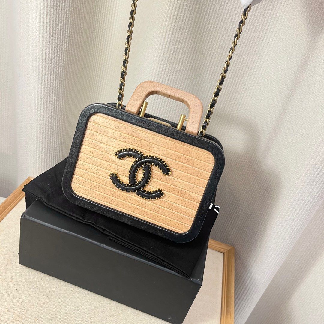 Chanel wood Bag 木盒木頭盒vanity case (AS2926), 名牌, 手袋及銀包